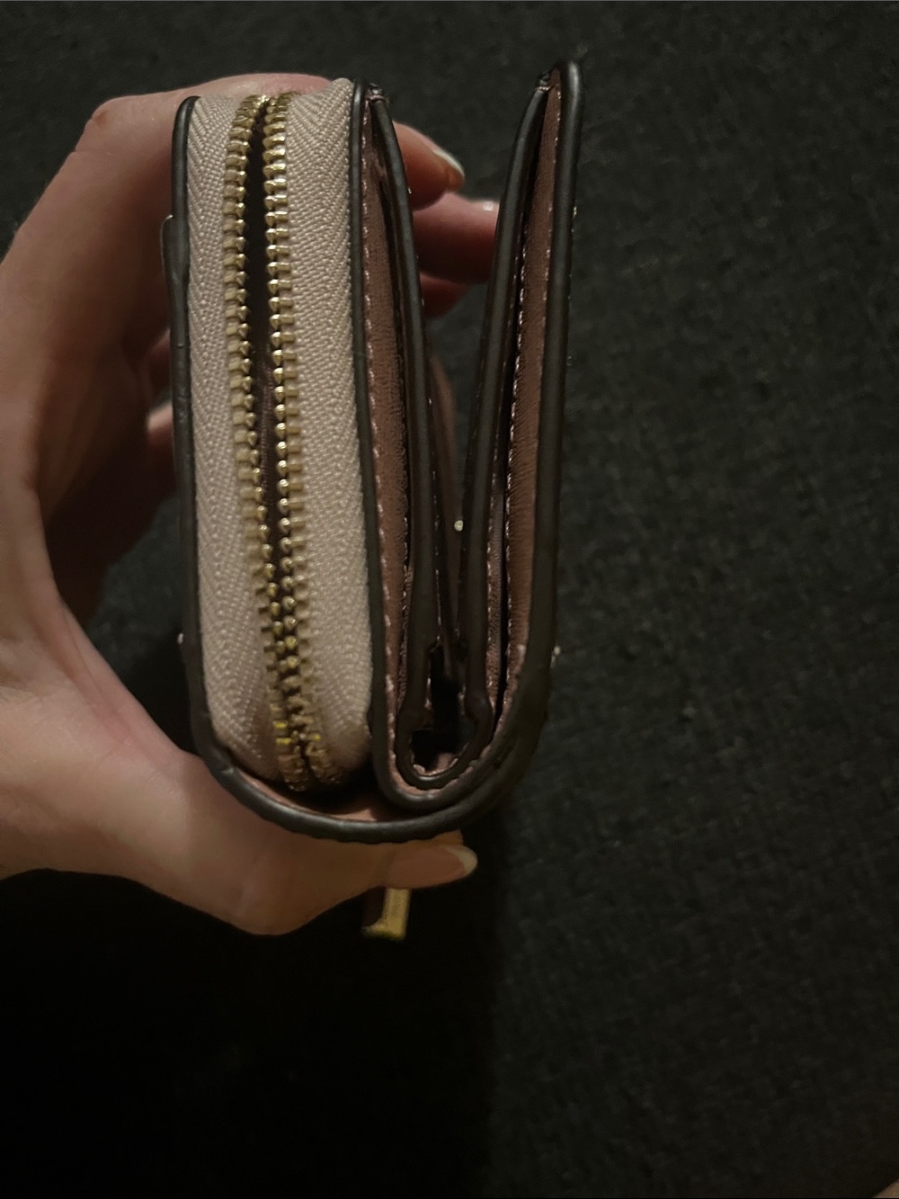 kate spade Two-Tone Zip Wallet - Blush & Black - Picture 9 of 14